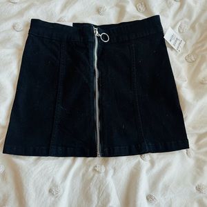 Black denim mini skirt size small